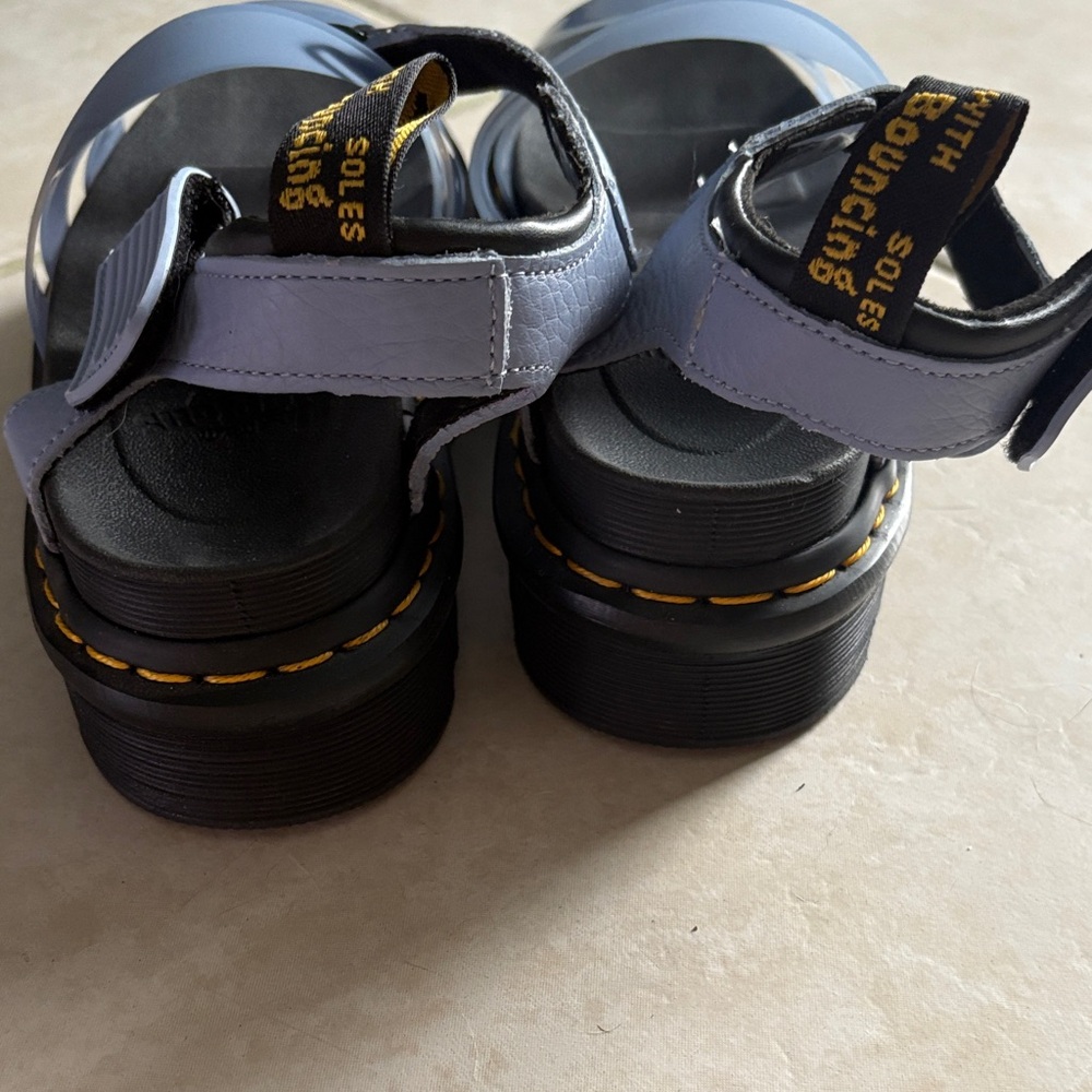 Dr. Martens Women's Blaire Jelly Glitter Strap Sandal Zen Blue - Picture 4 of 4
